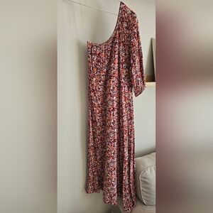 American Eagle Outfitters Multicolor One-Shoulder Dress